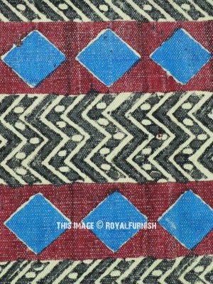 Boho Colorful Cotton Printed Area Rugs Hand Block Pattern Dhurrie Rug 4x6 Ft