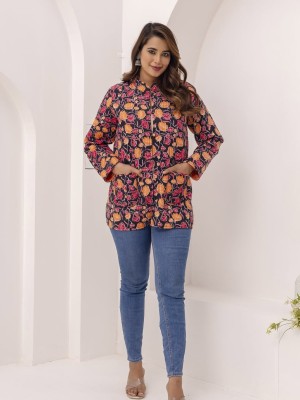 Lucia Black Multi Color Floral Printed Reversible Dual Side Cotton Full Sleeves Quilted Kantha Jacket