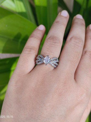 Kiara AD Ring Premium Finish Silver Oxidized Adjustable Free Size Rings for Girls