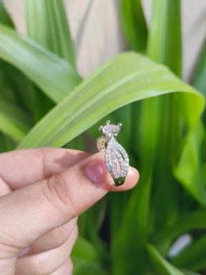 Kiara AD Ring Premium Finish Silver Oxidized Adjustable Free Size Rings for Girls