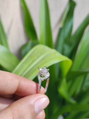 Alia AD Ring Premium Finish Silver Oxidized Adjustable Free Size Rings for Girls