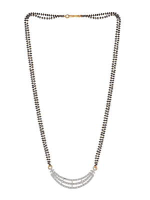 AD Mangalsutra Indian Mangal Sutra Necklace Earrings Jewellery Set