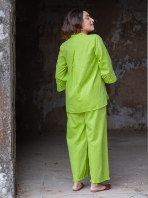 Swati Green Classy Office Wear Cord Set for Women Salwar Kameez Co Ord - Set of 2