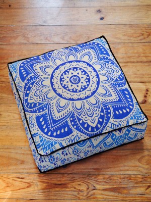 New Lotus Ombre Indian Mandala Floor Pillow Cover Square Cushion Cover - 36 Inch