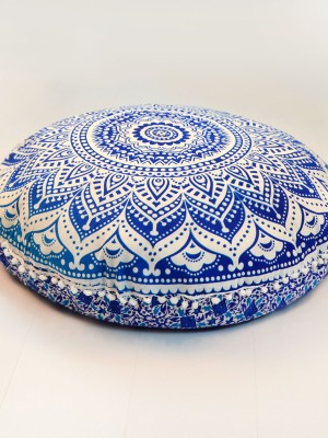 Bohochic Mandala Round Cushion Cover Small Floor Pillow Cover, Dog Cat Bed - 24" Inch