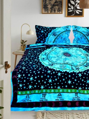 Astrology Zodiac Horoscope Cotton Queen Duvet Cover Bedding with Set of Pillow Covers