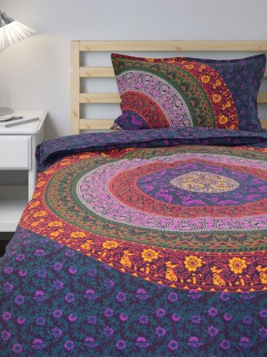 Bohemian Mandala Twin Size Duvet Cover Bedding Set with One Pillow Sham