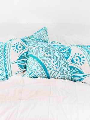 Bohemian Flower Ombre Mandala Decorative Cotton Bed Pillow Sham Set of 2