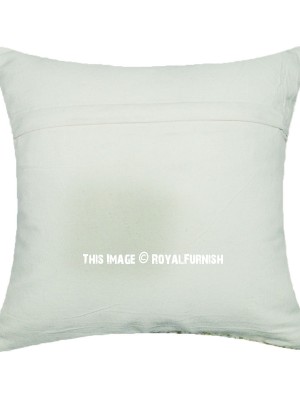 White Multi Shaggy Decorative Southwestern Textured Shag Throw Pillow Cover 16x16 Inch