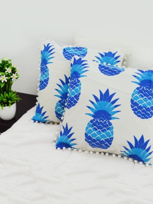 Pineapple Print Cotton Square Throw Pillow Case Cushion Cover Hippie Decor 16x16