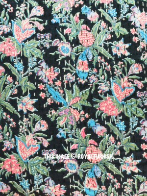 Mixed Pattern Affordable Handmade Kantha Quilts Boho Cotton Bedding