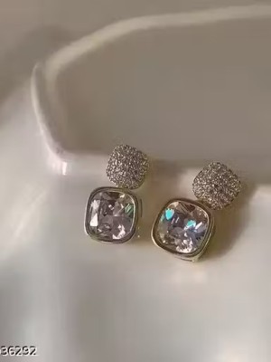 Square Shaped Drop Earring Korean Earrings Stud Affordable Special Tops Boho Trendy GenZ Jewelry