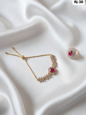 AD Bracelet Ring Combo Jewellery Set
