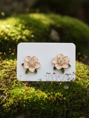 Ivory Flower Earring Floral Korean Earrings Stud Affordable Special Tops Boho Trendy GenZ Jewelry