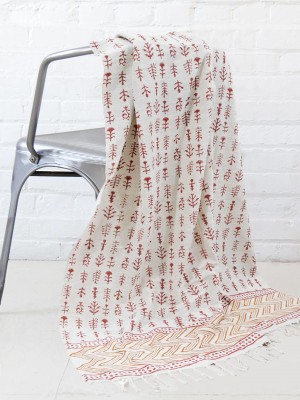 Natural Jaipur Handloom Cotton Sofa Throw Tribal Designer Mudcloth Blanket