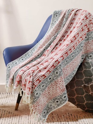 Cotton Woven Mud Cloth Blanket Gift Hand Block Printed Breathable Throw