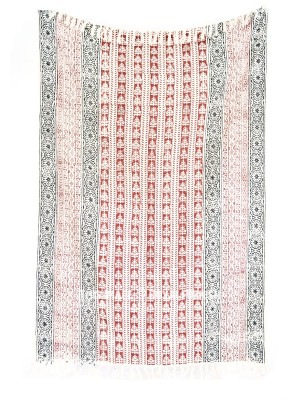 Cotton Woven Mud Cloth Blanket Gift Hand Block Printed Breathable Throw