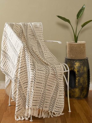 Pure Cotton Woven Mud Cloth Blanket African Cultural Style Throw Unique Handmade Gift for Her 