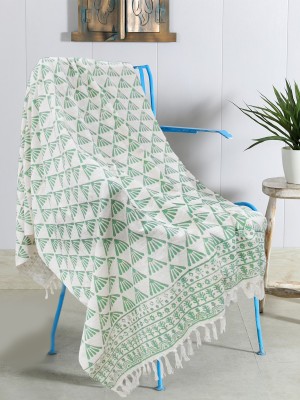 Cotton Woven Mud Cloth Blanket Cozy & Breathable Hand Block Print Sofa Throw