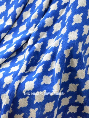 Blue Organic Cotton Sofa Throw for Sofa or Bed Lightweight Breathable Blanket