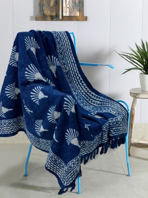 Indigo Tree Printed Organic Soft Cotton Sofa Throw Blanket