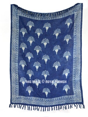 Indigo Tree Printed Organic Soft Cotton Sofa Throw Blanket