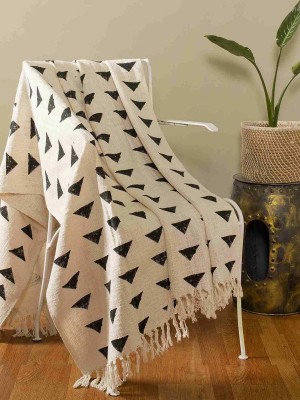 Traditional Triangle Throw Natural Cotton Home Sofa Couch Blanket