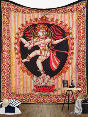 Nataraja Dancing Lord Shiva Wall Hanging Batik Wall Tapestry