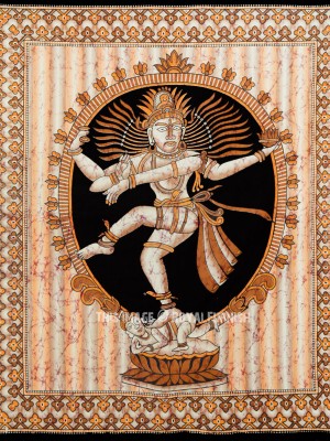 Nataraja Dancing Lord Shiva Wall Hanging Batik Wall Tapestry