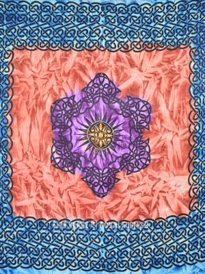 Celtic Knot Designer Diamond Tapestry Mystical Multicolored Wall Hanging
