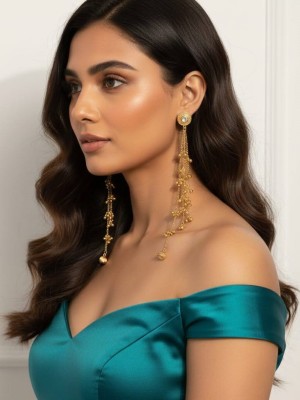 Kashmiri Long Earring Jhumka Set Traditional Designer Ethnic Indian Earrings Gift for Her