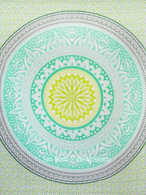 Boho Multicolored Hippie Mandala Tapestry Wall Hanging Cotton Queen Bedspread Bedding