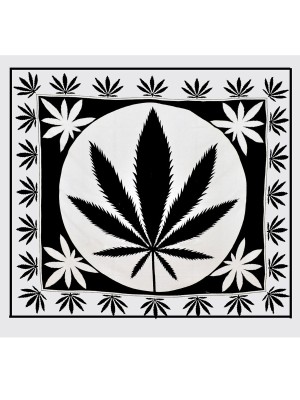 Black & White Rasta Marijuana Leaf Wall Hanging Weed Tapestry Bedding