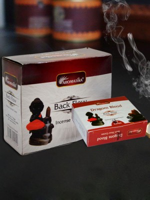 Backflow Incense Cones Natural Fragrance Cones Set of 12 Boxes - 120 Cones
