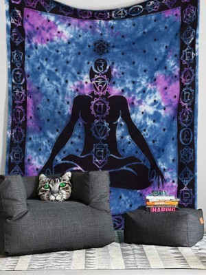 Yoga Energy Seven Chakra Wall Hanging Indian Meditation Wall Tapestry