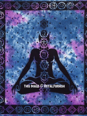 Yoga Energy Seven Chakra Wall Hanging Indian Meditation Wall Tapestry