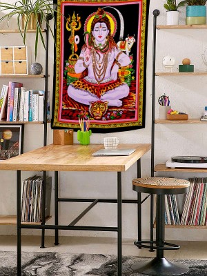 Lord Shiva Fabric Poster Tapestry Hindu Deity God Shiva Wall Hanging