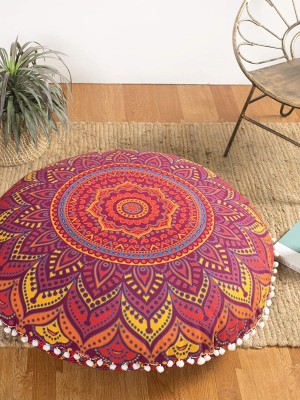 Unique Mandala Floor Pillow Cover Indian Round Floor Cushion Cover, Dog Pet Bed