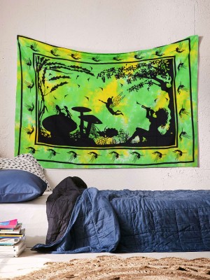 Alice Angel in Wonderland Tapestry Hippie Multi Tie Dyed Fairy Tale Wall Hanging