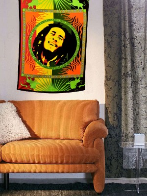 Rasta Reggae Bob Marley Fabric Poster Tapestry Hippie Wall Hanging