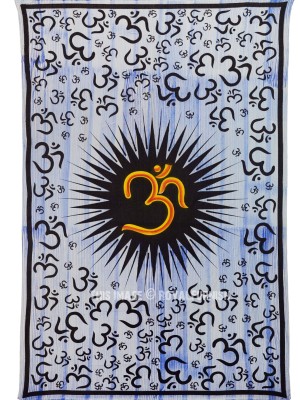 Sacred Symbol OM Aum Tapestry Hindu Spiritual Mantra Yoga Wall Hanging