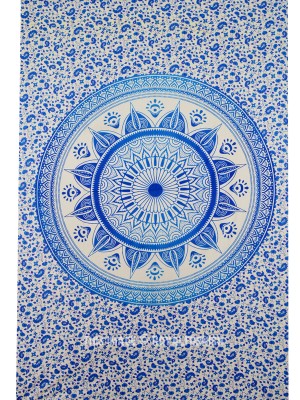 Flower Chakra Ombre Mandala Tapestry Twin Hippie Tapestry Wall Hanging Beach Throw