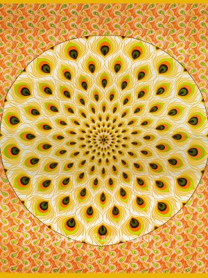 Bohemian Multicolored Medallion Mandala Tapestry Cotton Indian Wall Hanging