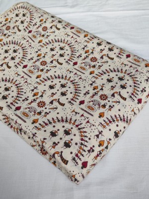 Off White Tribal Printed Shirt Fabric Cotton Kids Dressmaking Quilting Upholstery Animal Print Fabrics Material