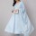 Sky Blue Floral Print Anarkali Kurti Cotton Salwar Kameez