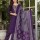 Purple Traditional Party Wear Indian Straight Silk Salwar Kameez Kurti Pant Dupatta Set