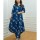 Indigo Blue Floral Indian Readymade Indian Salwar Kameez Kurti Pant Co Ord Set