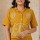Yellow Embroidered Cotton Short Kurti Palazzo with Pocket Co Ord Set for Women (Set of 2)