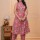 Pink Floral Printed Cotton Kurti Pant Co Ord Set Sleeveless Salwar Kameez For Women - Set Of 2