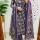 Purple Floral Printed Sequence Work On V-Neck Straight Fit Cotton Kurti Pant Dupatta Salwar Kameez - Set Of 3